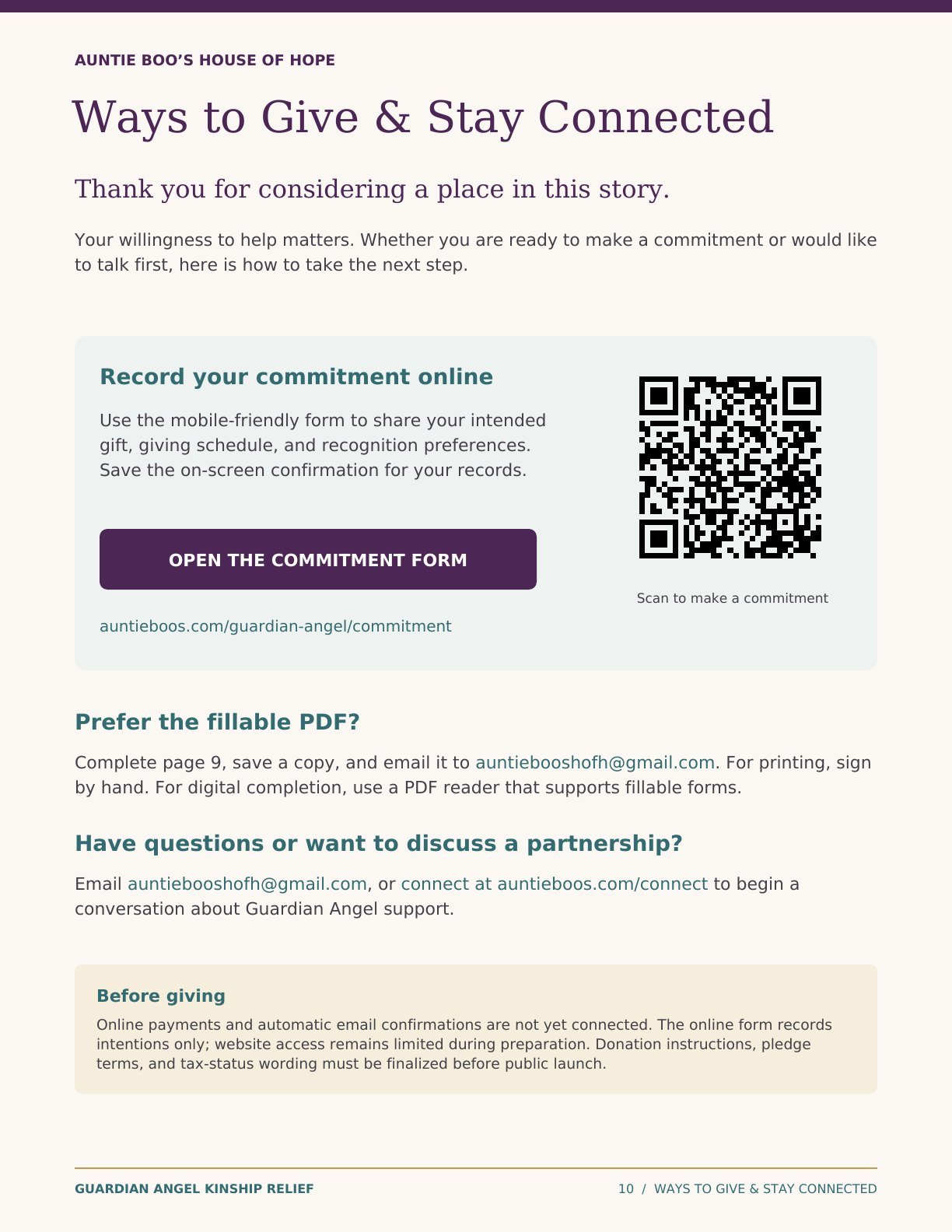 Guardian Angel Partner Guide, page 10 of 10